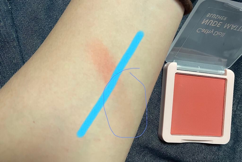 ヌードマットブラッシャー/CathyDoll/パウダーチークを使ったクチコミ(2枚目)