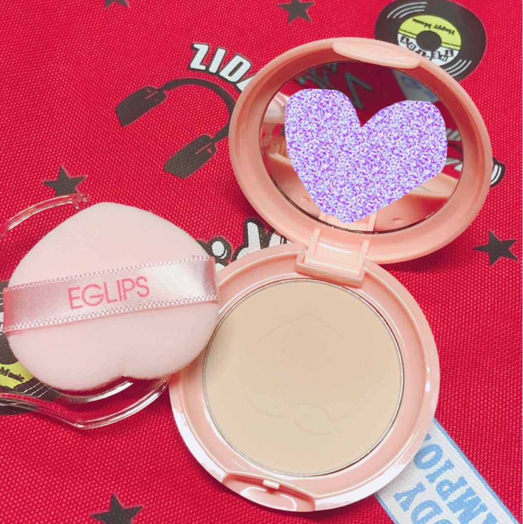 ブラーパウダーパクト ピーチエディション/EGLIPS/プレストパウダーを使ったクチコミ（2枚目）