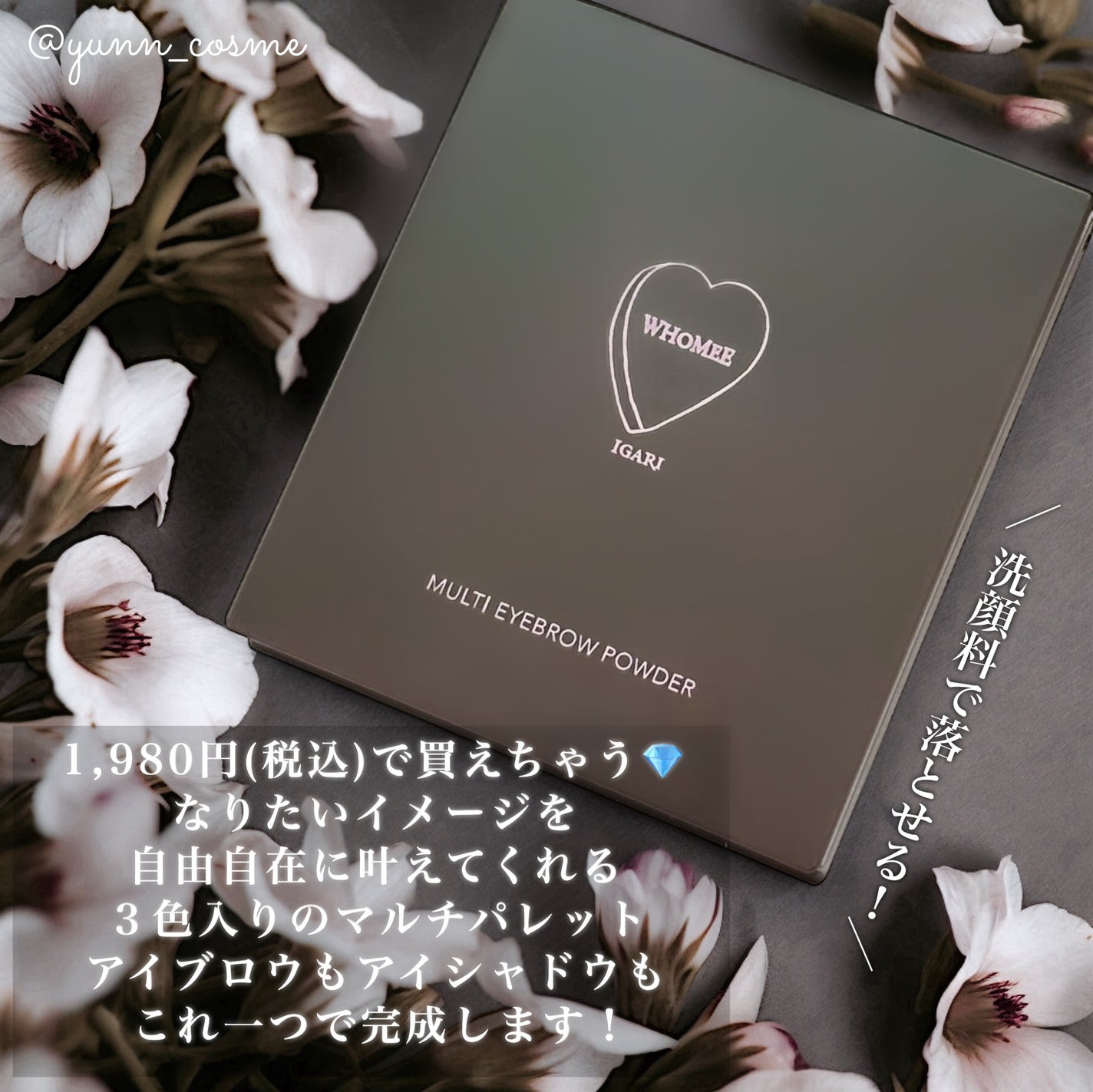 フーミー マルチアイブロウパウダー/WHOMEE/パウダーアイブロウを使ったクチコミ(2枚目)