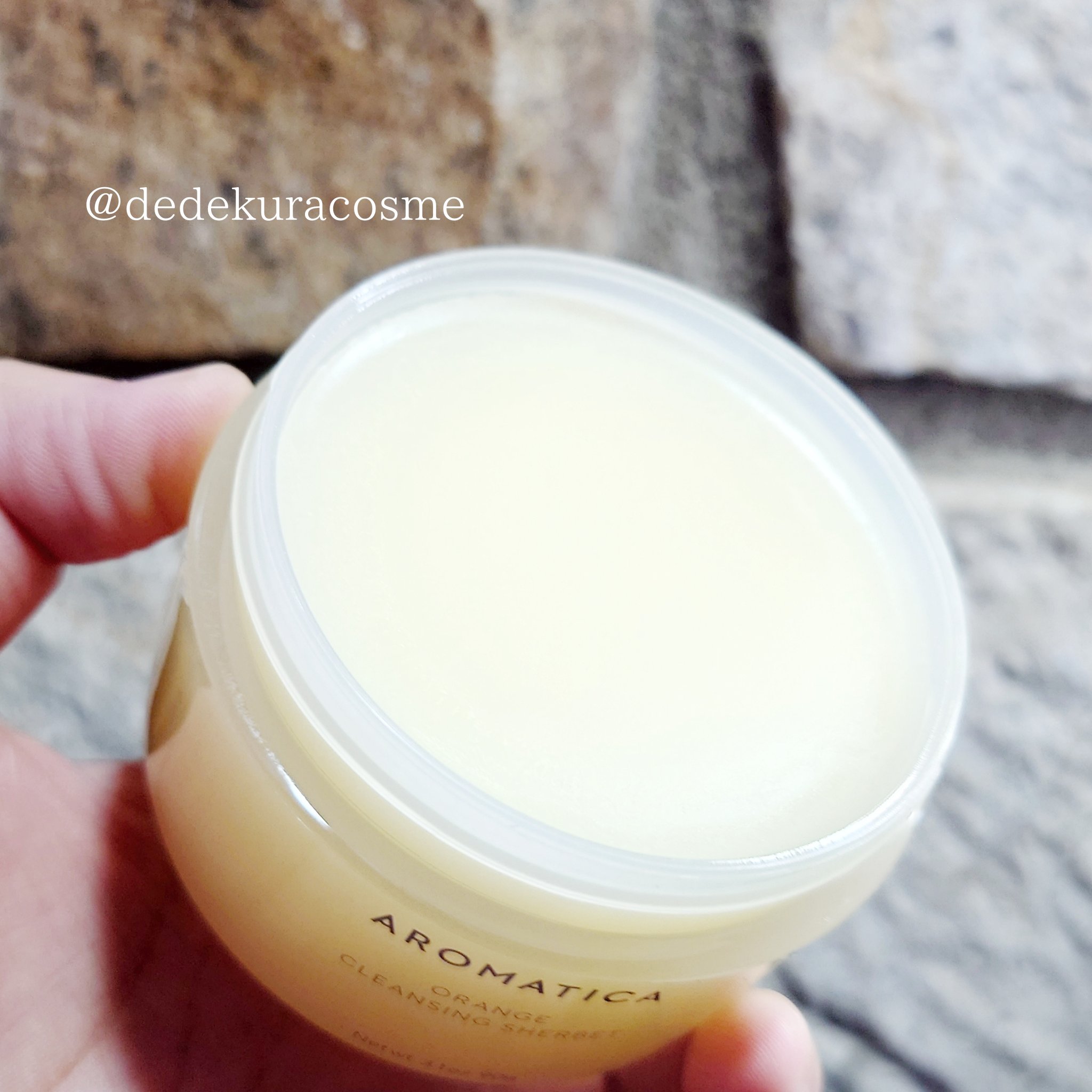 オレンジクレンジングシャーベット/AROMATICA/クレンジングバームを使ったクチコミ（2枚目）