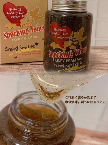 Label Young ShockkingToner HONEY BEAM Ver.のクチコミ「Label young🍯
ショッキングトナーハニーバームバージョン🍯
いつもQoo10で購入し.....」（1枚目）