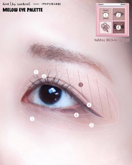 アンドバイロムアンド メロウアイパレット/&nd by rom&nd/アイシャドウパレットを使ったクチコミ(9枚目)