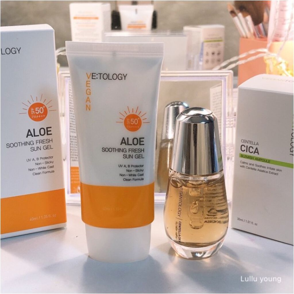 ALOE SHOOTHING FRESH SUN GEL/VEGAN TOLOGY/日焼け止めジェルを使ったクチコミ（2枚目）