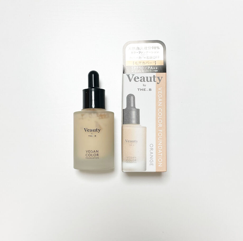 ヴィーガン カラーファンデーション オレンジ/Veauty by THE_B/リキッドファンデーションを使ったクチコミ（1枚目）