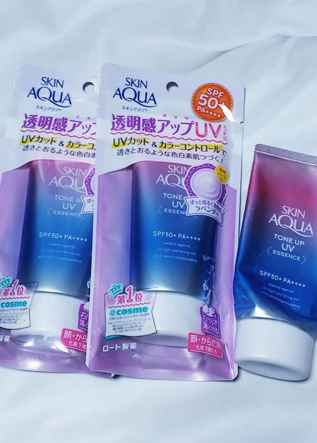 スキンアクア トーンアップUVエッセンス/スキンアクア/日焼け止めクリームを使ったクチコミ(1枚目)