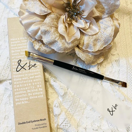 ダブルエンドアイブロウブラシ熊野筆/&be/メイクブラシを使ったクチコミ(1枚目)