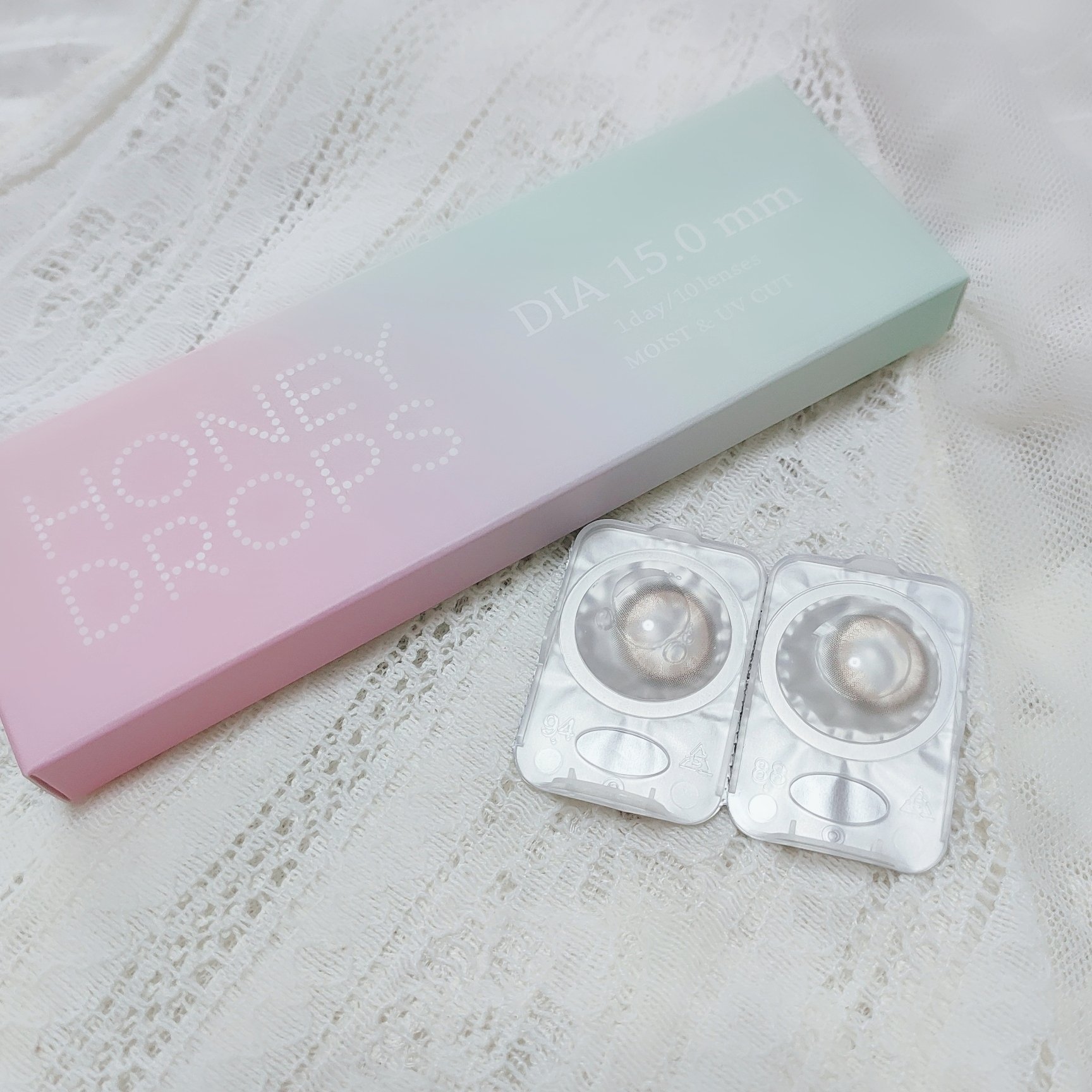 HoneyDrops 1day 15.0mm ベビーベージュ/HONEY DROPS/ワンデー（１DAY）カラコンを使ったクチコミ（1枚目）