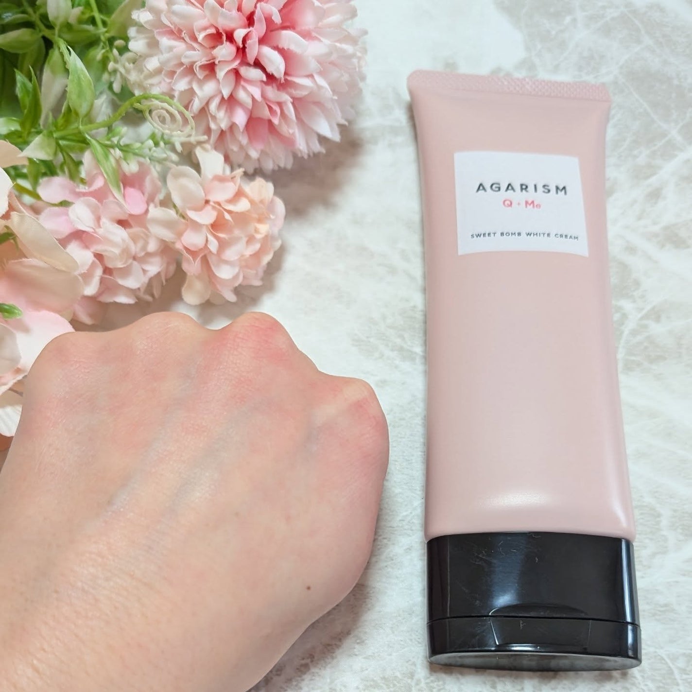 キューミースウィートボムホワイトクリーム/AGARISM/ボディクリームを使ったクチコミ(4枚目)