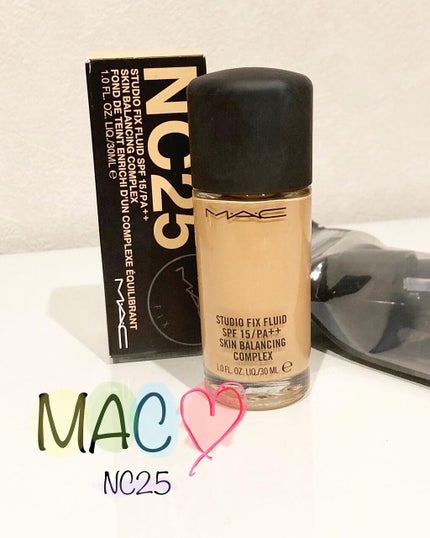 スタジオフィックス フルイッド SPF 15 NC25(標準色)/M・A・C/リキッドファンデーションを使ったクチコミ(1枚目)