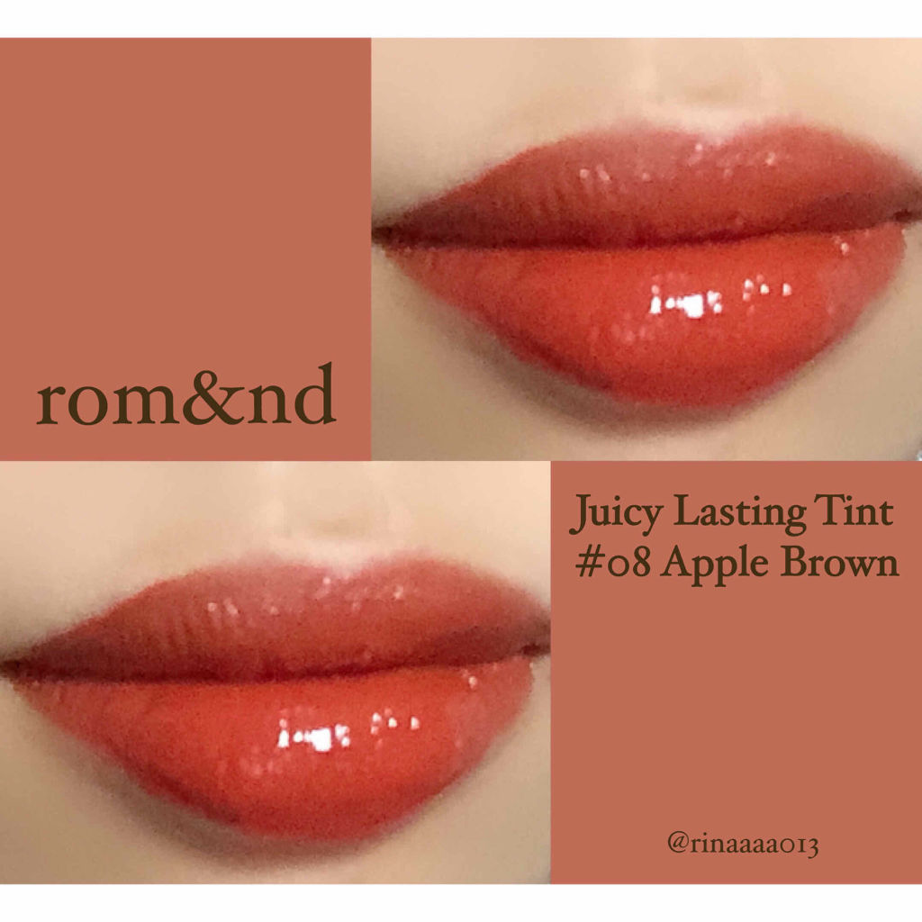 ジューシーラスティングティント/rom&nd/リップティントを使ったクチコミ（1枚目）