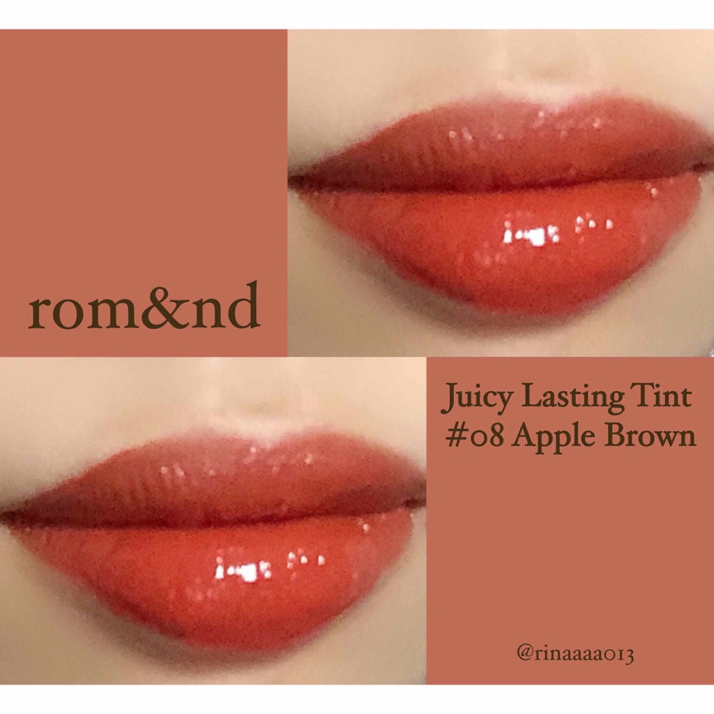 ジューシーラスティングティント/rom&nd/リップティントを使ったクチコミ(1枚目)