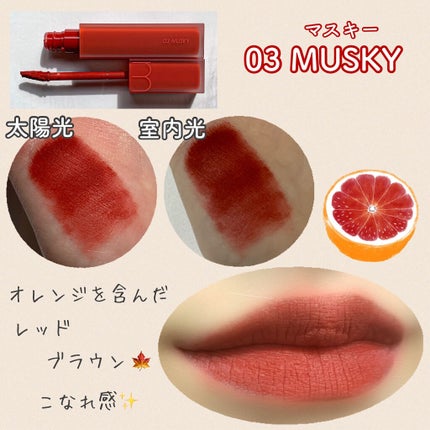 rom&nd ブラーファッジティント/rom&nd/リップティントを使ったクチコミ(3枚目)