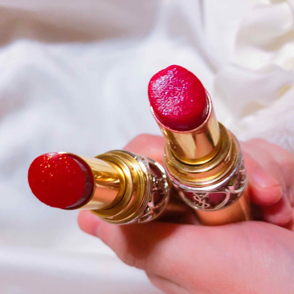 ルージュ ヴォリュプテ シャイン/YVES SAINT LAURENT BEAUTE/口紅を使ったクチコミ(4枚目)