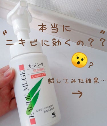 オードムーゲ 泡洗顔料 しっとりタイプのクチコミ「"  オードムーゲ、   本当にニキビに効くの??😯  "
試してみた結果は！？




→オ.....」（1枚目）