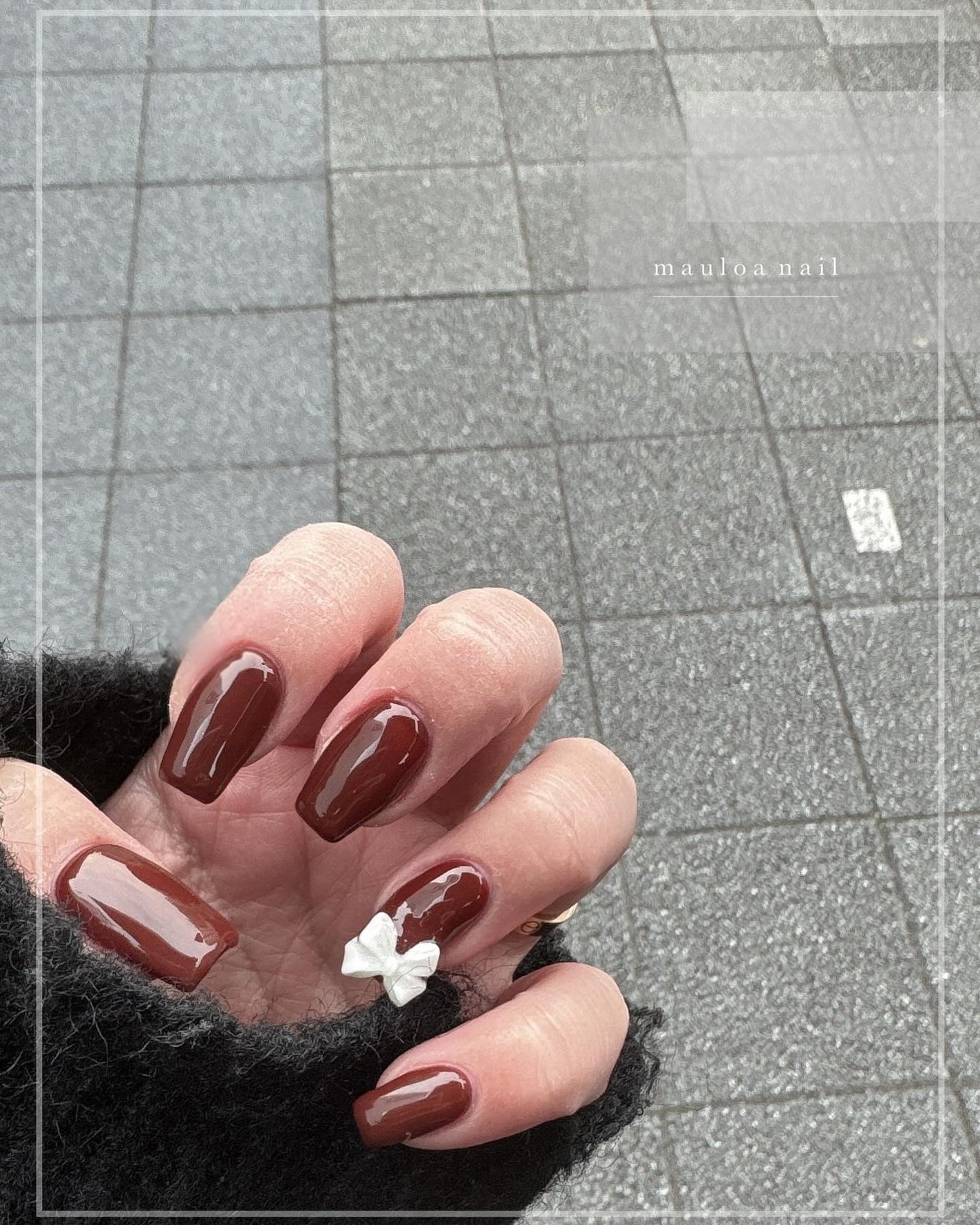 mauloa_nail on LIPS 「・ボルドー🎀❤️・ネイルやり方動画fantistにて多数更新し..」(1枚目)