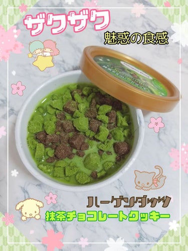 ハーゲンダッツ 抹茶チョコレートクッキーのクチコミ「🍭ハーゲンダッツ
『抹茶チョコレートクッキー』

＼ 3.23新発売🍨Decorations .....」（1枚目）