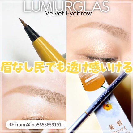 ベルベットアイブロウ/LUMIURGLAS/リキッドアイブロウを使ったクチコミ(1枚目)