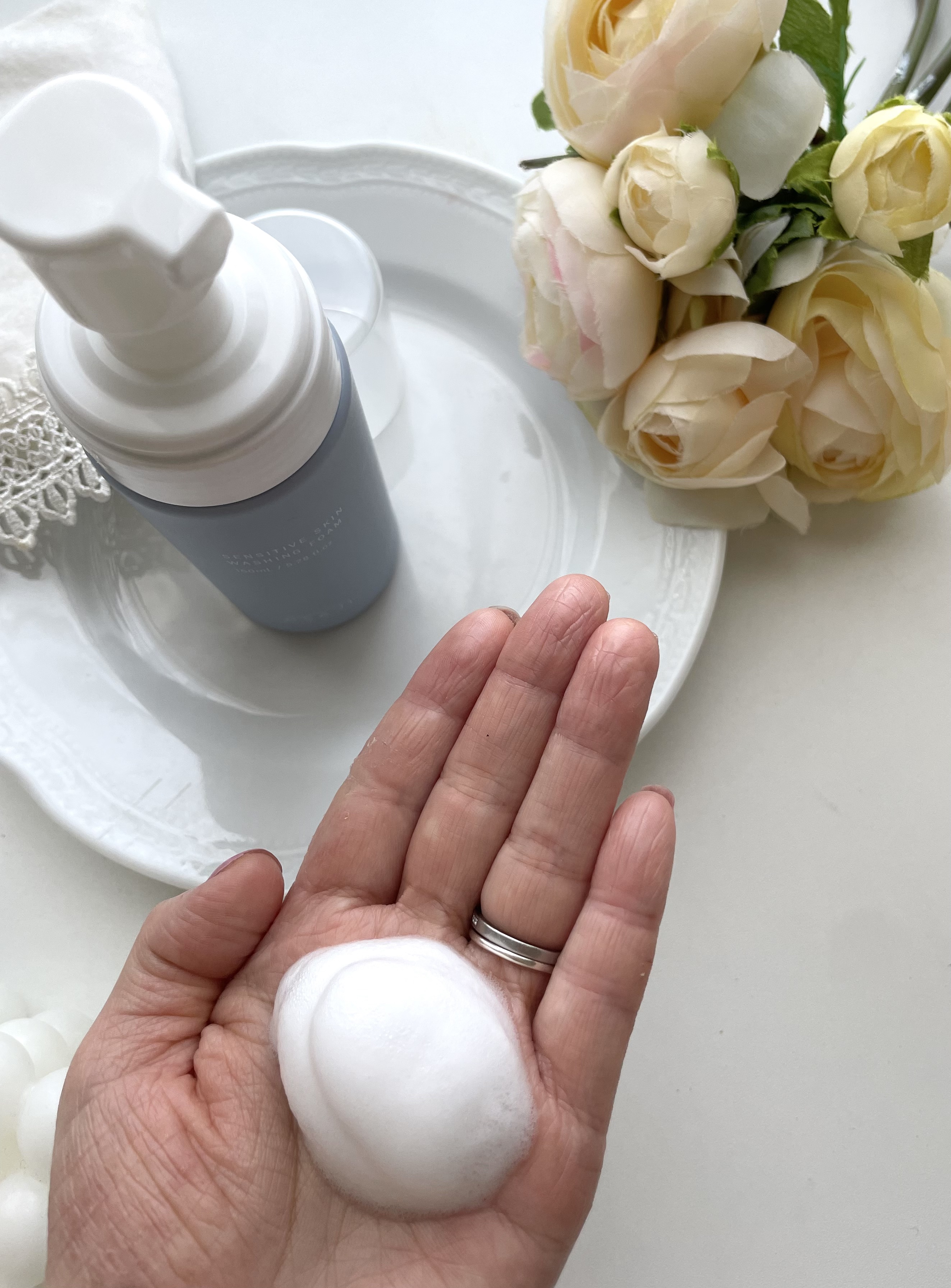 センシティブ スキン ウォッシングフォーム/OSAJI/泡洗顔を使ったクチコミ（2枚目）