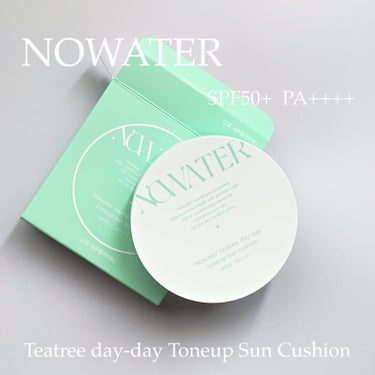 ティーツリーデイデイトーンアップサンクッション/NOWATER/日焼け止め・UVケアを使ったクチコミ（1枚目）