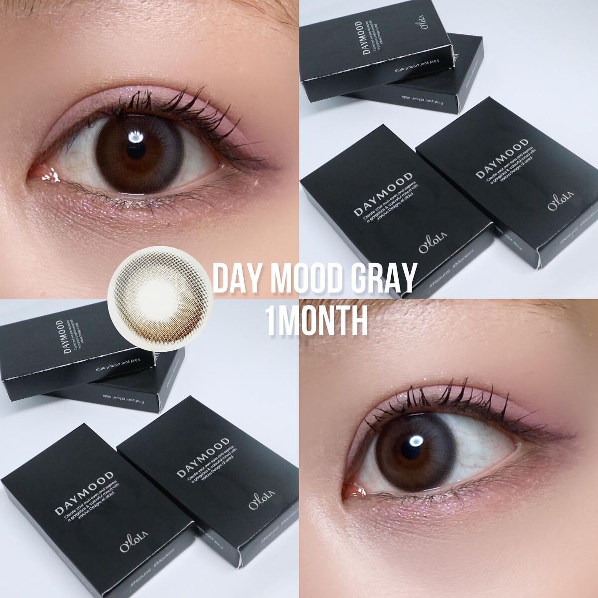 デームードグレーマンスリー (DAYMOOD GRAY monthly)/OLOLA/1ヶ月(1MONTH)カラコンを使ったクチコミ(1枚目)