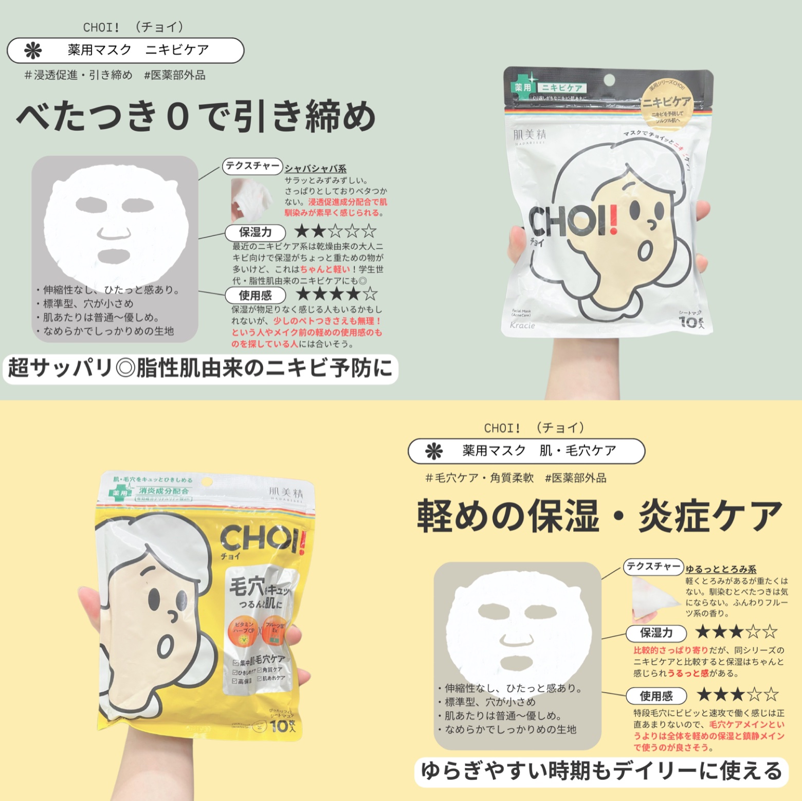 CHOI薬用マスク ニキビケア ［医薬部外品］/肌美精/シートマスク・パックを使ったクチコミ（1枚目）