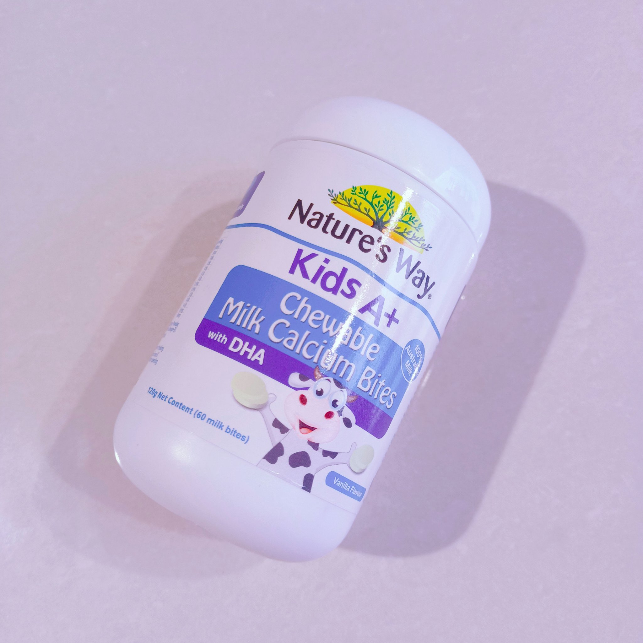 Kids A+ Chewable Milk Calcium Bites With DHA/Nature's Way/健康サプリメントを使ったクチコミ（1枚目）