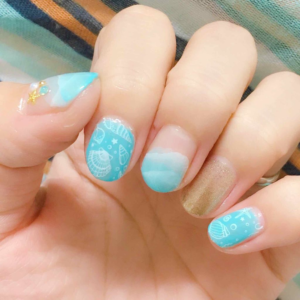 しずくネイルシール/キャンドゥ/ネイルシールを使ったクチコミ(1枚目)