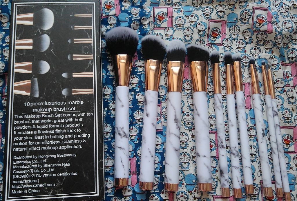 メイクブラシセット大理石柄/Real perfection/メイクブラシを使ったクチコミ(1枚目)