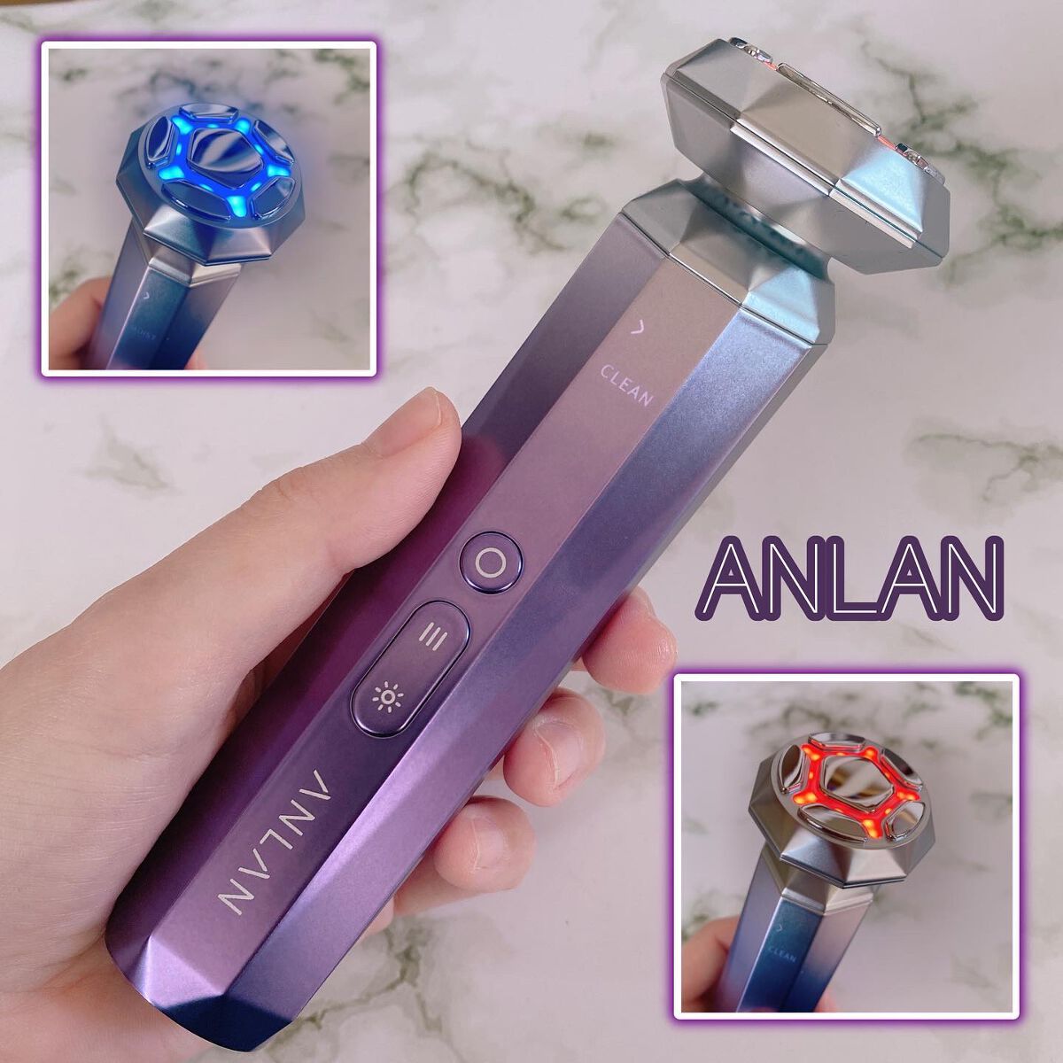 正式的 エピジェル付き アンラン ANLAN 多機能温冷美顔器エピジェル