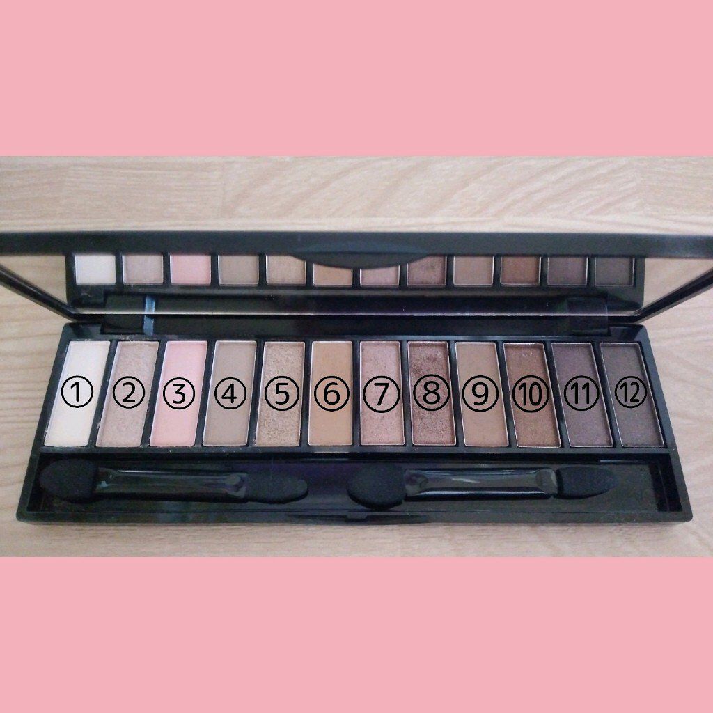 UR GLAM LUXE　12 COLORS EYESHADOW PALLET/U R GLAM/アイシャドウパレットを使ったクチコミ（2枚目）