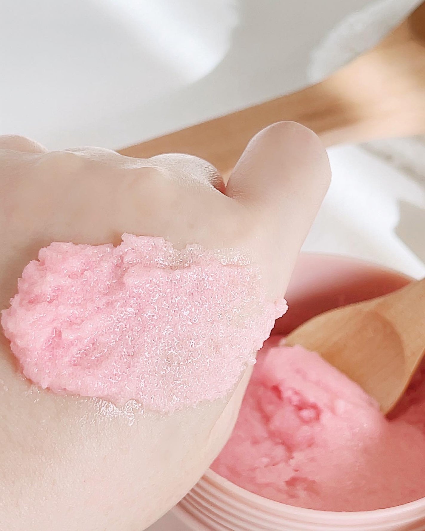 Q+Me スウィート ボム タラソ スクラブ/AGARISM/バスト・ヒップケアを使ったクチコミ(5枚目)