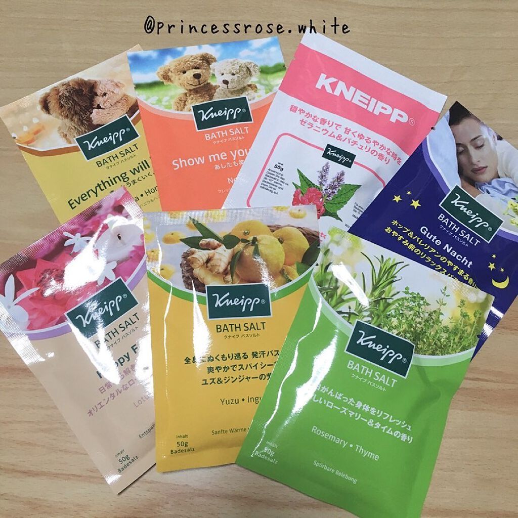 バスソルト トライアルセット/クナイプ/無機塩系入浴剤を使ったクチコミ(4枚目)