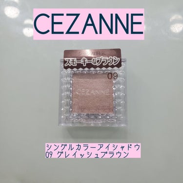 シングルカラーアイシャドウ 09 グレイッシュブラウン/CEZANNE/シングルアイシャドウを使ったクチコミ（1枚目）