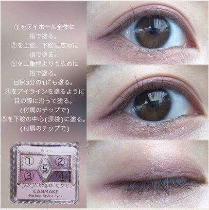【旧品】パーフェクトスタイリストアイズ/キャンメイク/アイシャドウパレットを使ったクチコミ(2枚目)