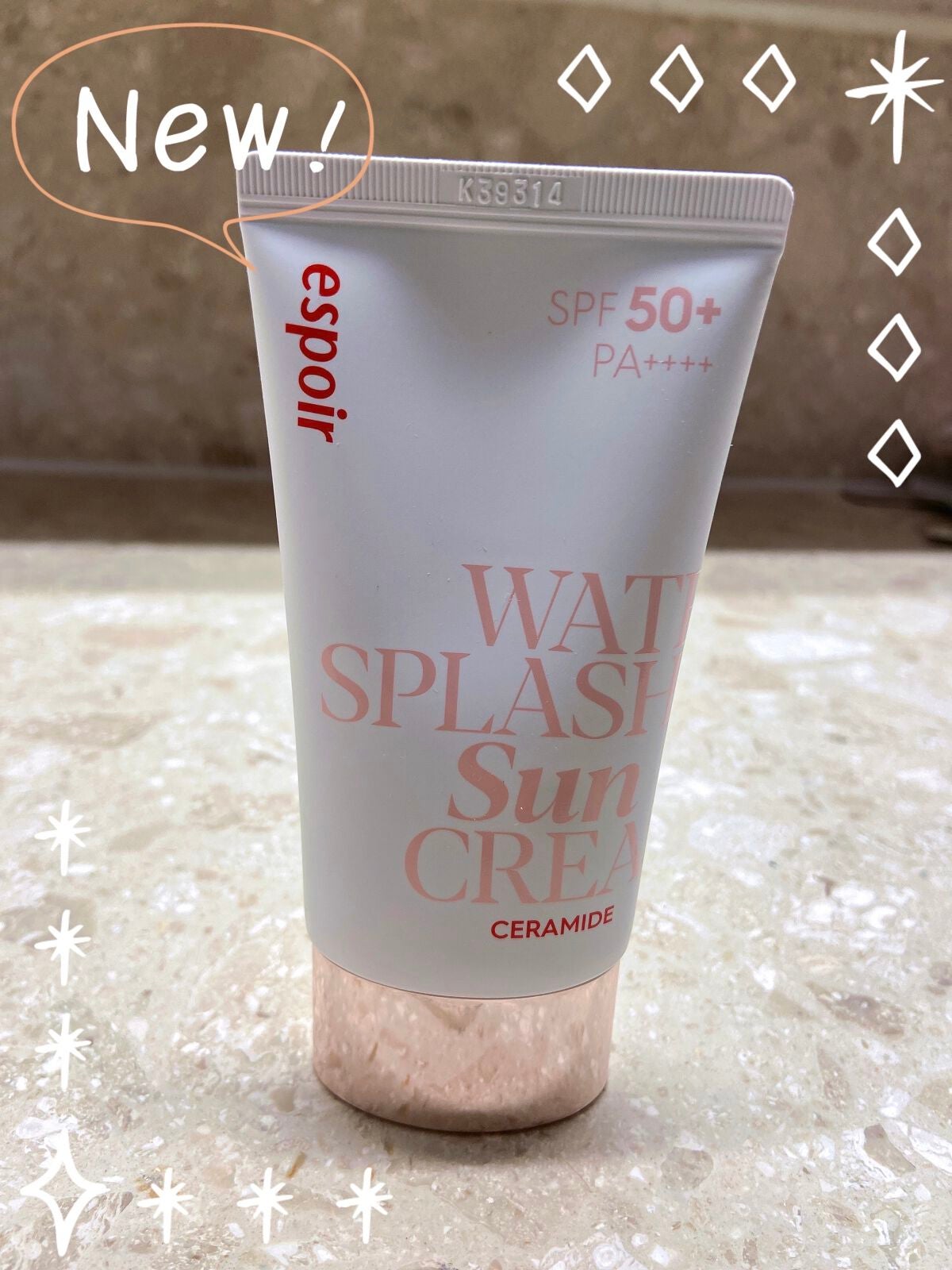 ウォータースプラッシュサンクリーム セラミド/espoir/日焼け止めクリームを使ったクチコミ(1枚目)