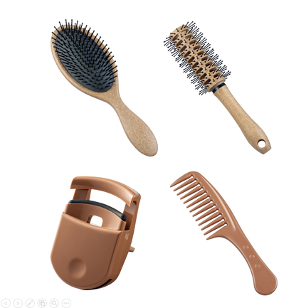 貝印 ECOMONO クッションブラシのクチコミ「\身だしなみもサスティナブルに🤍/
📢10月新発売!
持続可能な資源を使用し環境に優しい『E.....」(1枚目)