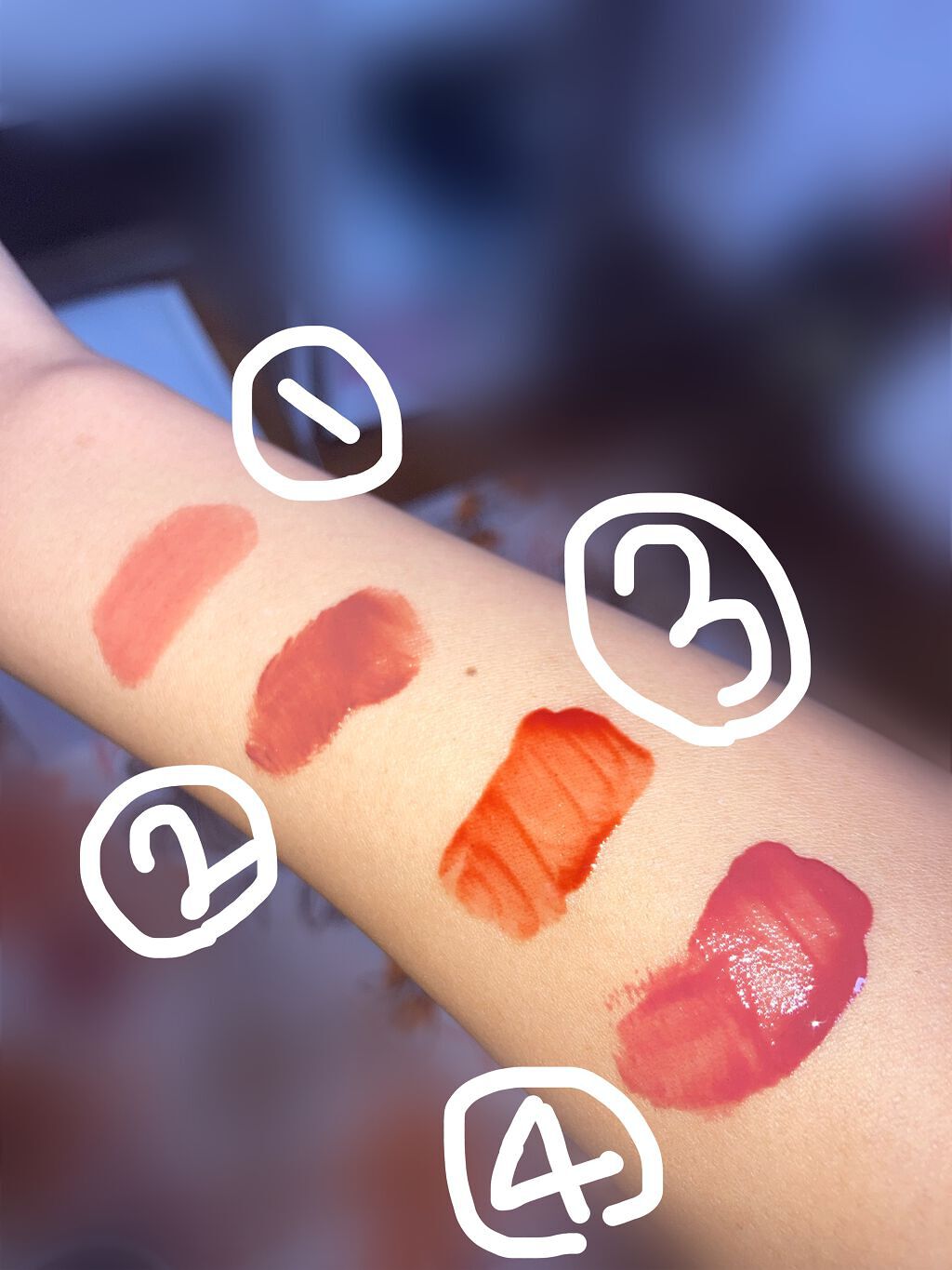 ラスティンググロスリップ/CEZANNE/口紅を使ったクチコミ（3枚目）