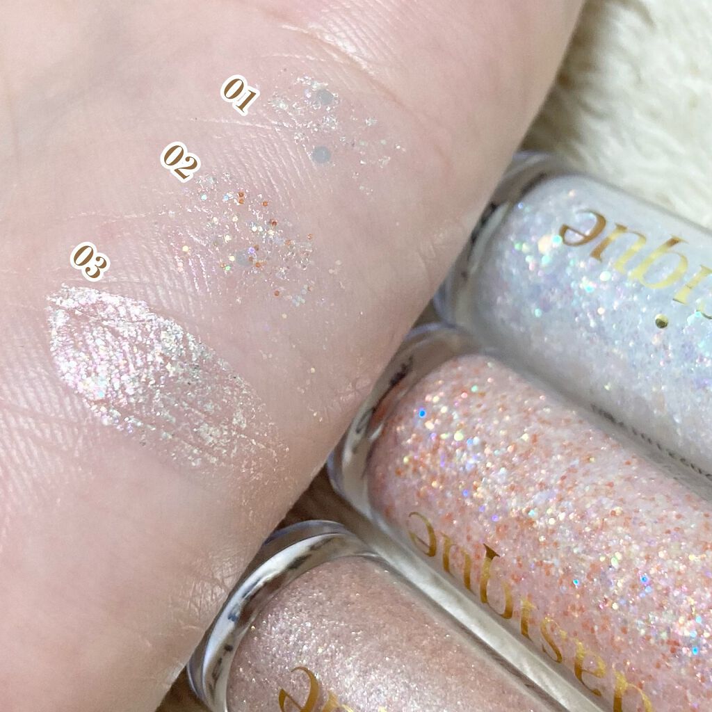 スターリット リキッドグリッター/dasique/メイクアップを使ったクチコミ(5枚目)