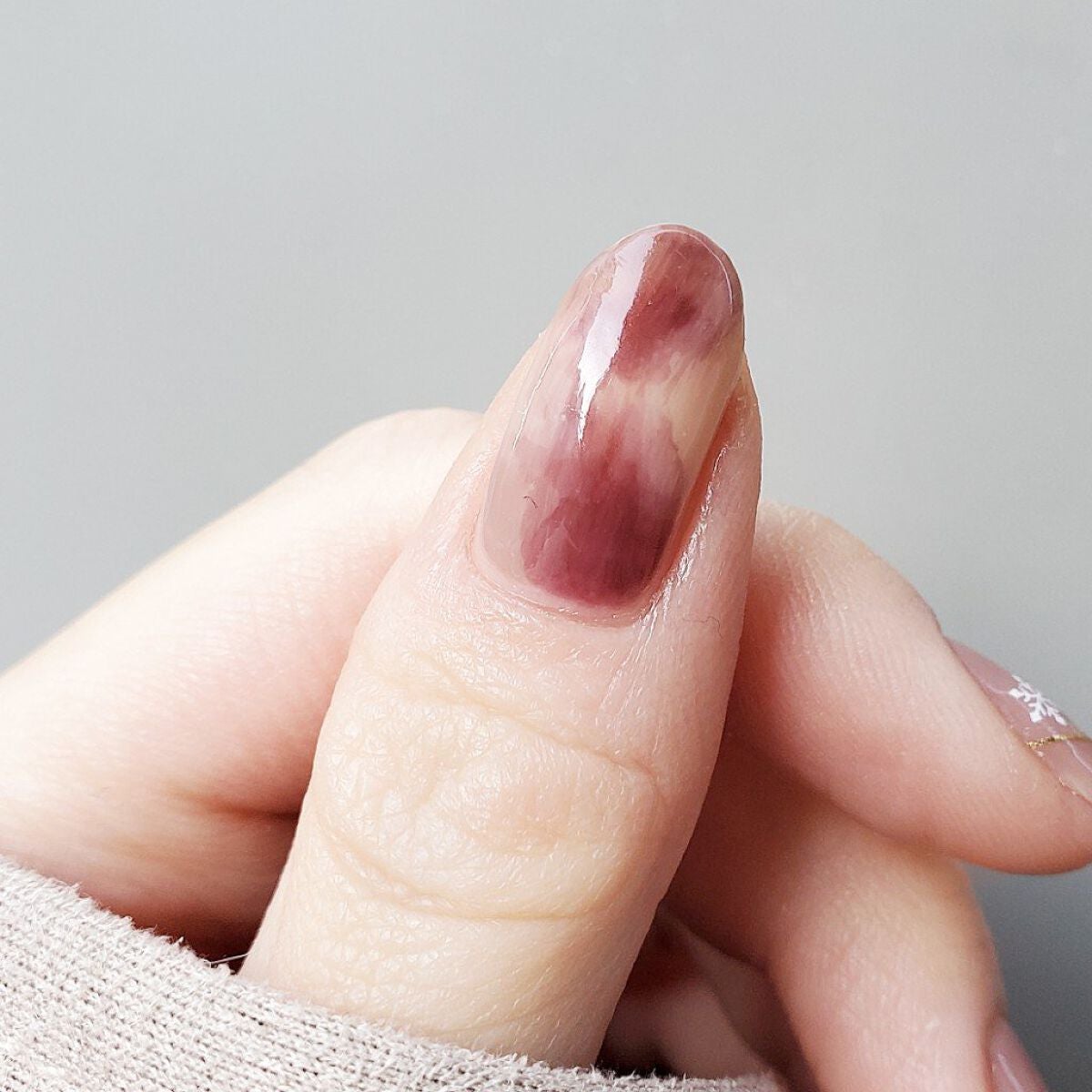 グロッシーコート/スキューズミー/オールインワンネイルを使ったクチコミ(4枚目)