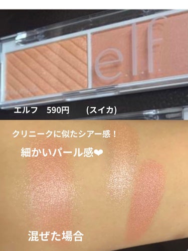 バイトサイズフェイスデュオ/e.l.f. Cosmetics/パウダーハイライトを使ったクチコミ（3枚目）