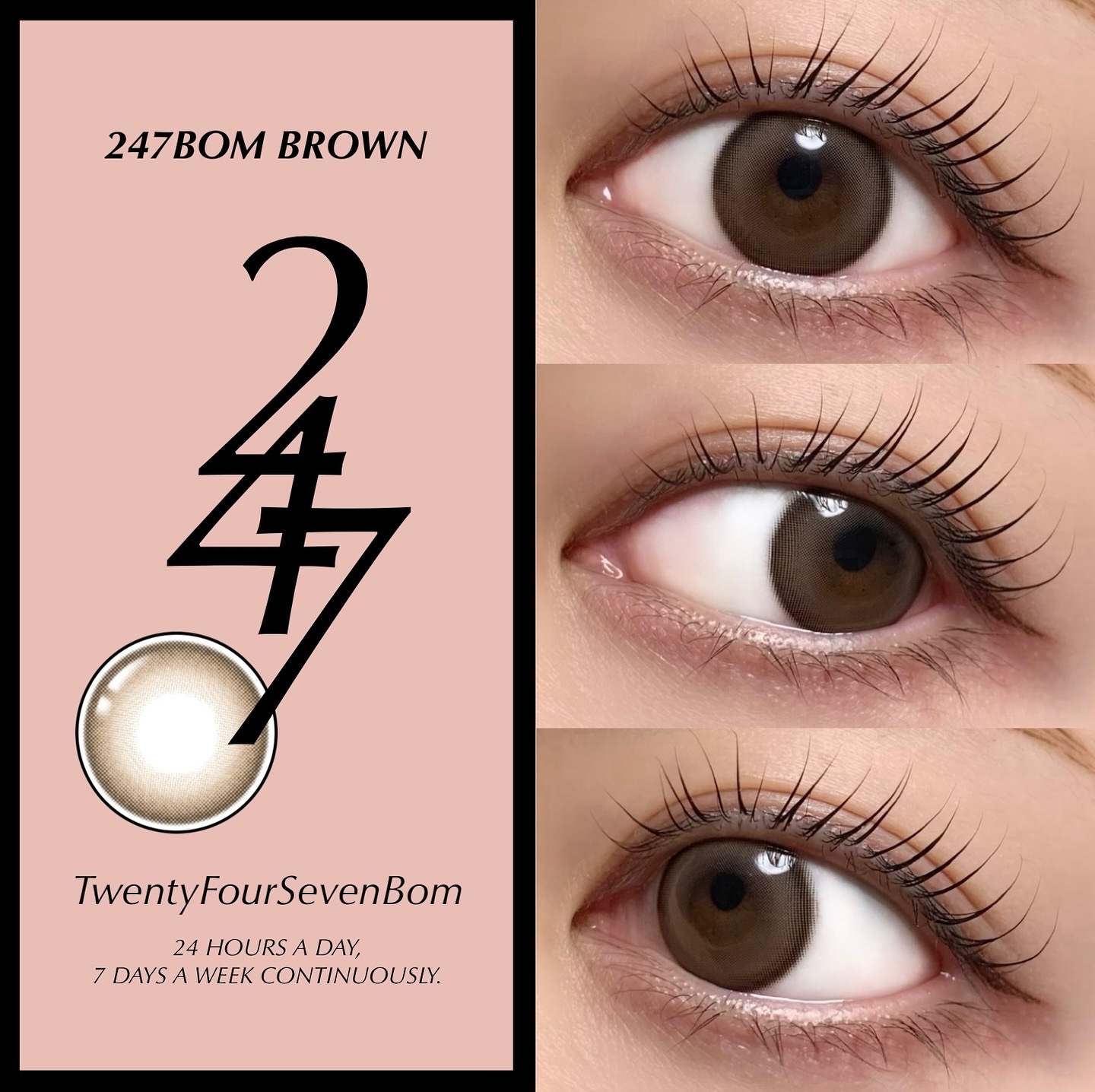 24/7 BOM/ザピエル/ワンデー（１DAY）カラコンを使ったクチコミ（1枚目）