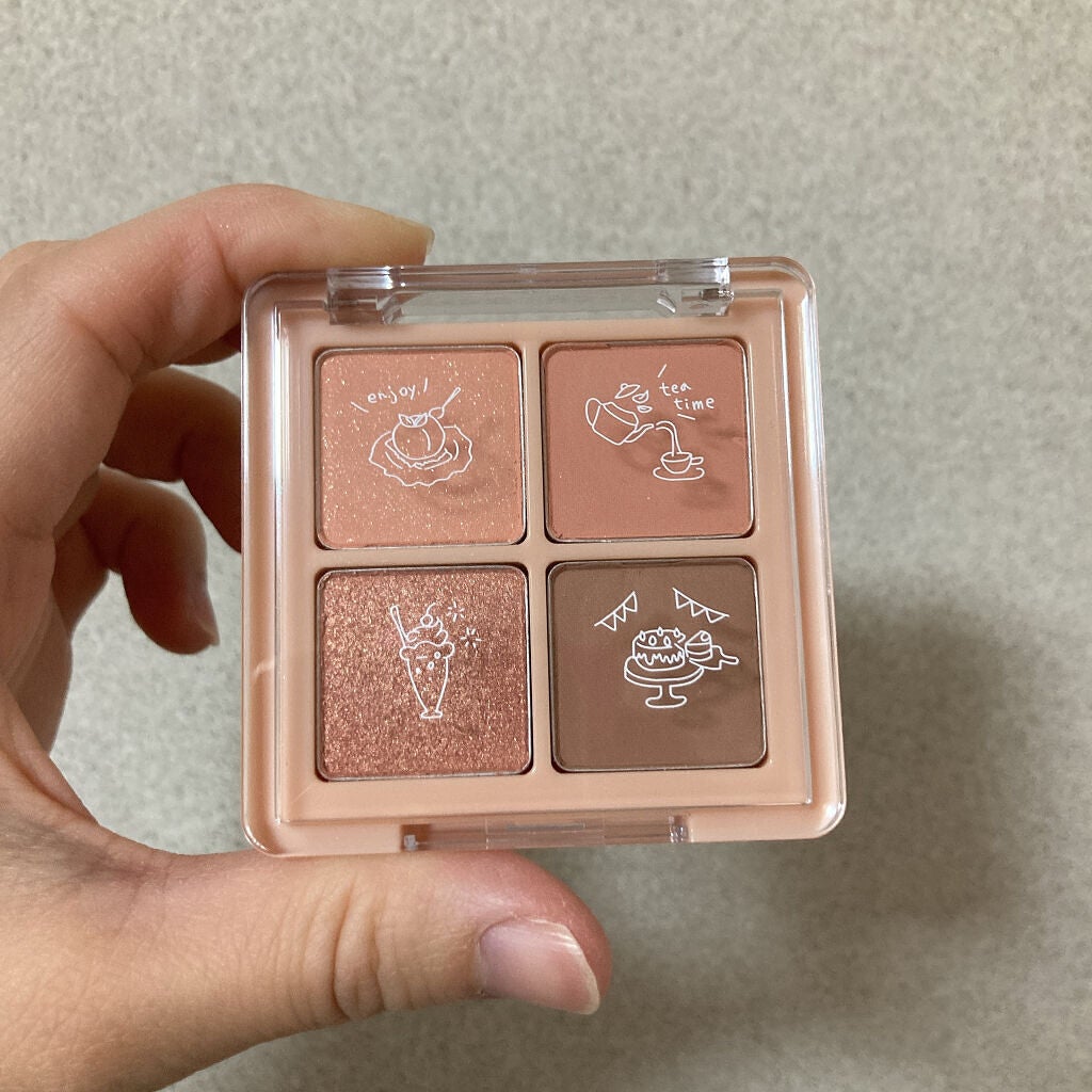 Peach Blush Toast cafe eye palette/NOTONE/アイシャドウパレットを使ったクチコミ(3枚目)
