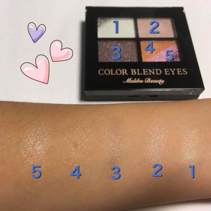 カラーブレンドアイズ/マリブビューティー/アイシャドウパレットを使ったクチコミ(2枚目)