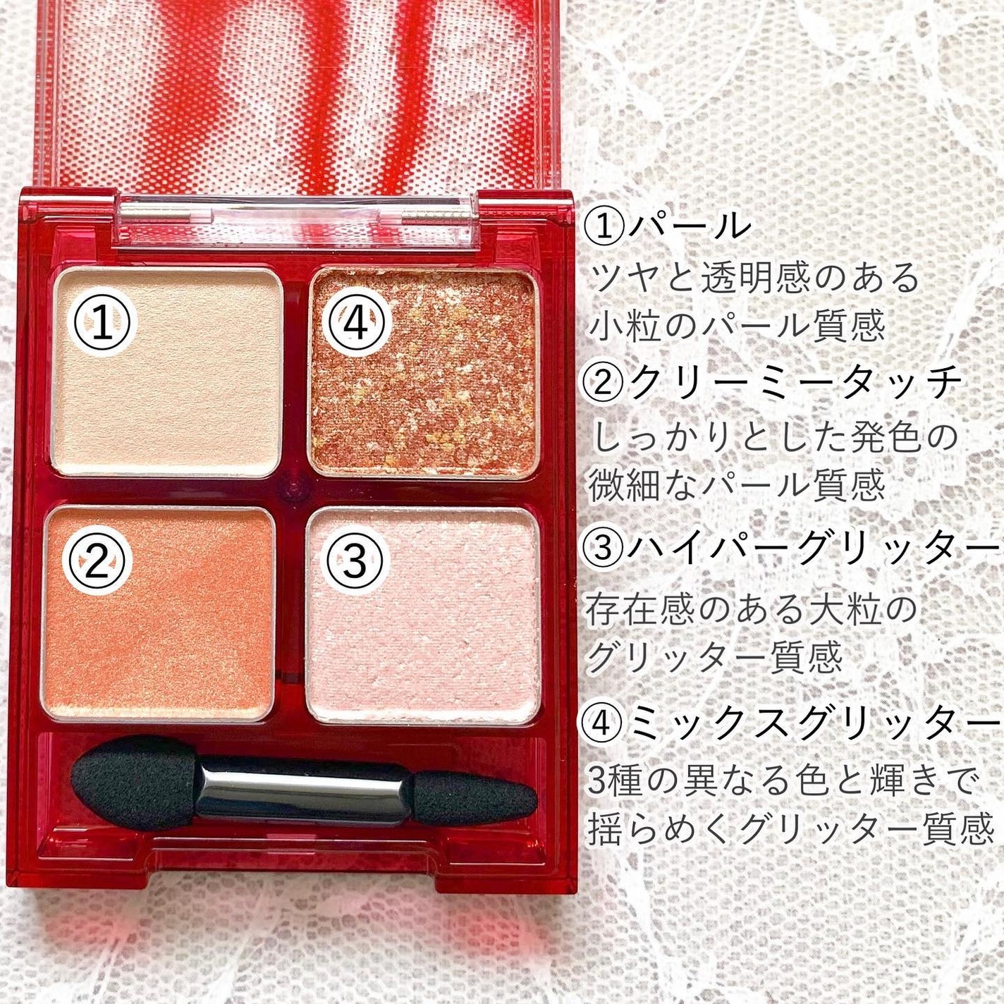 ビーチバカンスグリッターパレット/KATE/アイシャドウパレットを使ったクチコミ(4枚目)