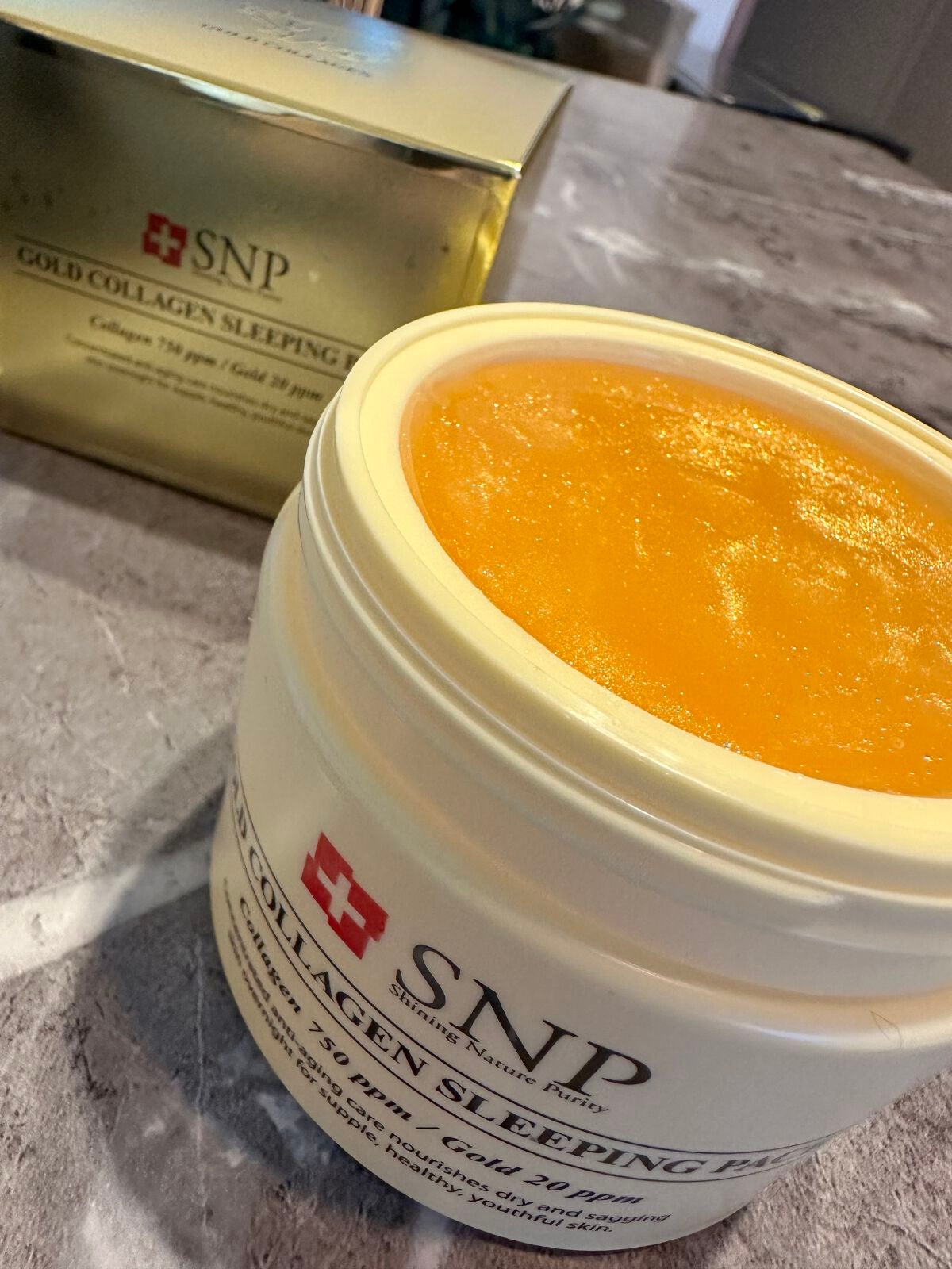 SNP ゴールド コラーゲン スリーピング パック/SNP/シートマスク・パックを使ったクチコミ(1枚目)