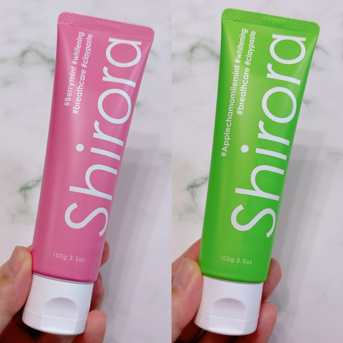 Shirora シローラクレイホワイトニングのクチコミ「\気分とシーンで香りを選ぶ🪥💕/

シローラ
クレイホワイトニング
💛レモンミントの香り
💜ジ.....」（3枚目）