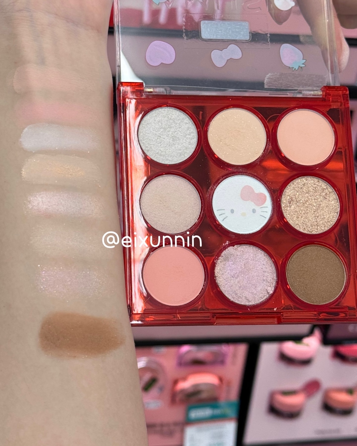 アイカラーパレット 05 ピーチガーデン（限定）/AMUSE/アイシャドウパレットを使ったクチコミ（1枚目）