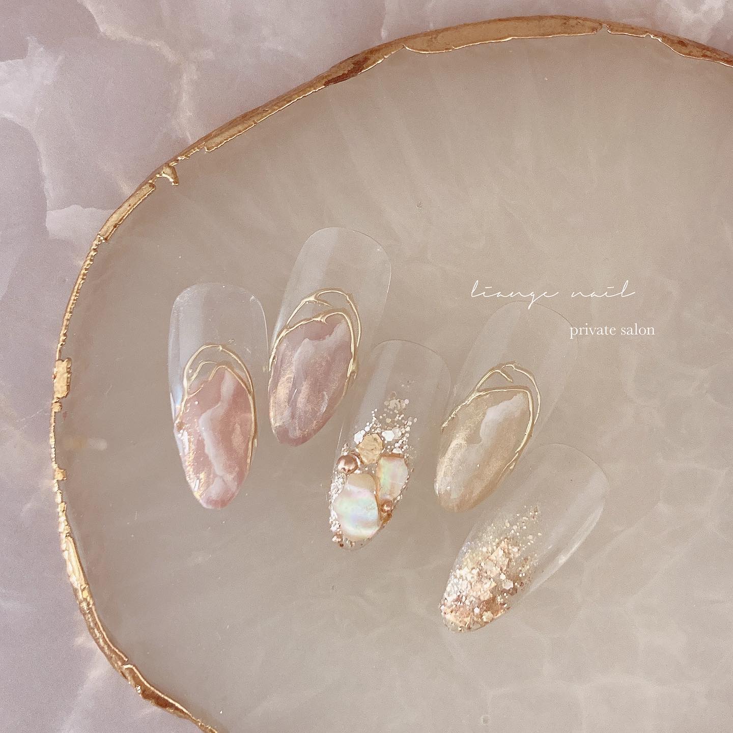 #リアンジェネイル,#柏ネイル,#ネイル,#春ネイル,#大人ニュアンスネイル,#ニュアンスネイル,#天然石ネイル,#ジェルネイル,#ミラーネイル,#春ネイル,#パステルネイル,#シェルネイルのネイルデザイン