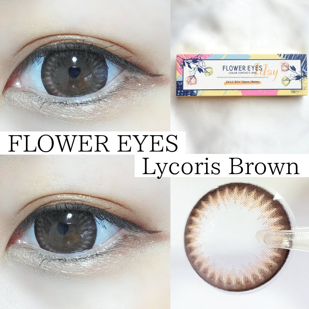 フラワーアイズ ワンデー/株式会社ビューフロンティア/ワンデー（１DAY）カラコンを使ったクチコミ（1枚目）