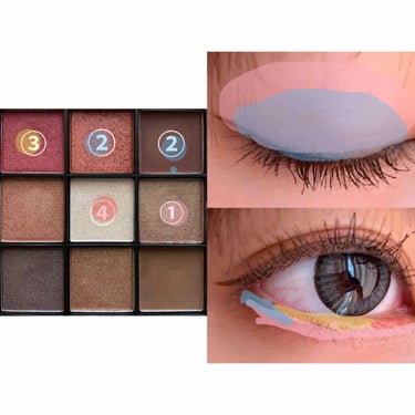 UR GLAM　BLOOMING EYE COLOR PALETTE/U R GLAM/パウダーアイシャドウを使ったクチコミ（2枚目）